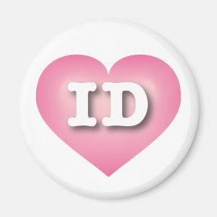 Idaho Pink Fade Heart - Big Love Magnet