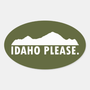 Idaho Please Oval Sticker