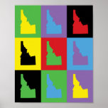 Idaho Pop Art Colourful Pattern Poster<br><div class="desc">A fun design of Idaho done in a colourful pop art pattern</div>