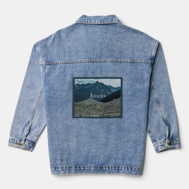 Idaho Poster Art Denim Jacket (Back)