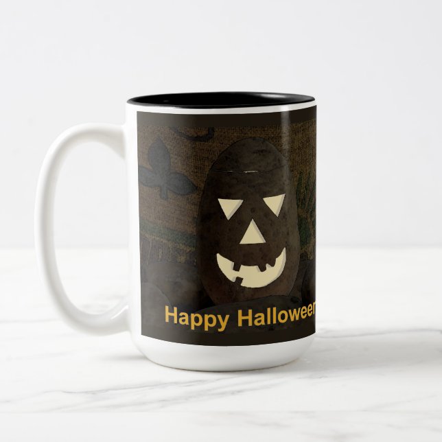 Idaho Potato Tato'lantern Two-Tone Coffee Mug (Left)