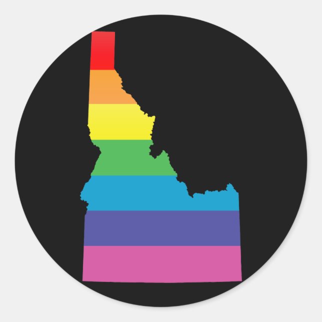 idaho pride. classic round sticker (Front)