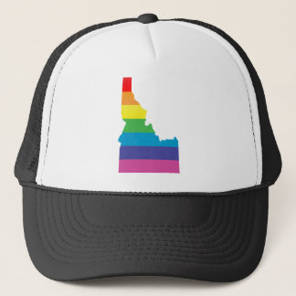 idaho pride. striped. trucker hat
