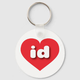 Idaho red heart - I love id Key Ring