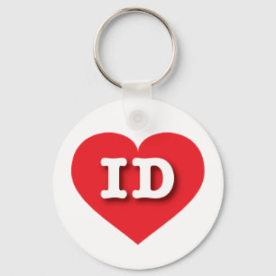 Idaho Red Heart - I love ID Key Ring