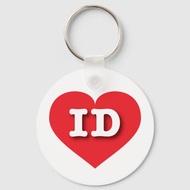 Idaho Red Heart - I love ID Key Ring (Front)