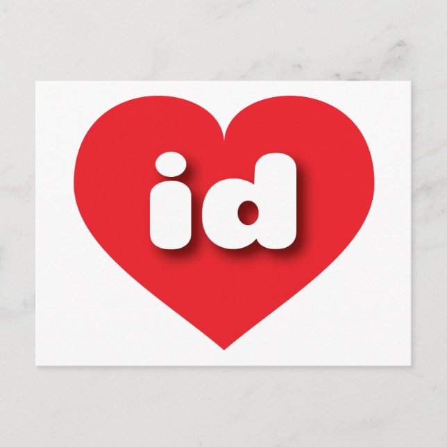 Idaho red heart - I love id Postcard (Front)