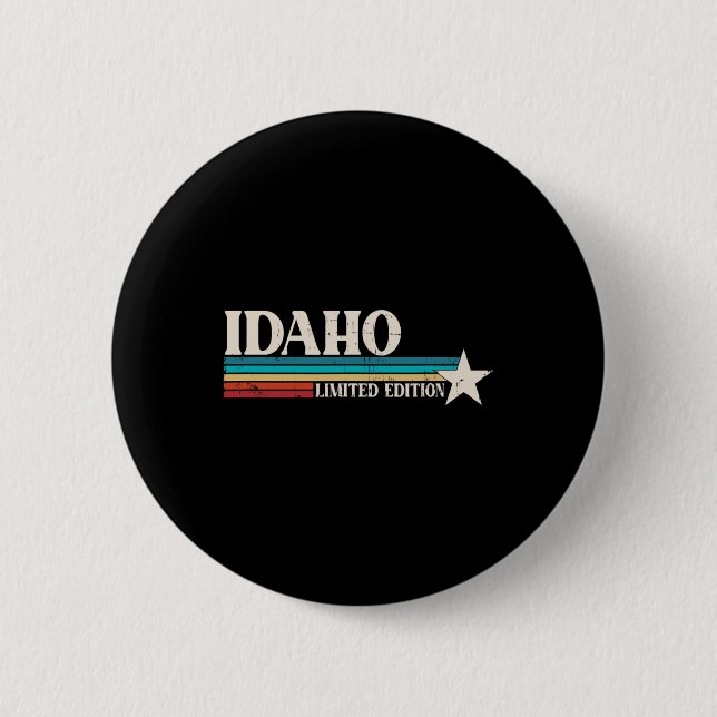 Idaho Retro  6 Cm Round Badge (Front)