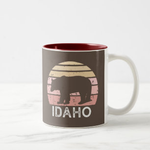 Idaho Retro Bear Two-Tone Coffee Mug
