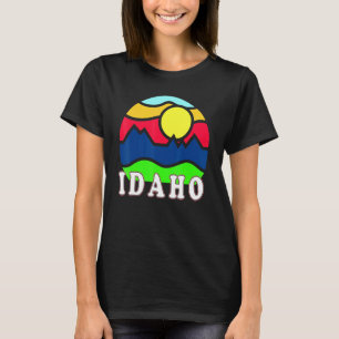 Idaho Retro Mountain Sunset Outdoor Vanlife Explor T-Shirt