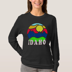 Idaho Retro Mountain Sunset Outdoor Vanlife Explor T-Shirt
