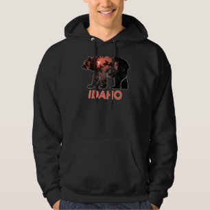 Idaho Retro Vintage Outdoors Mountain Graphic Desi Hoodie