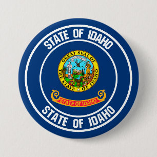 Idaho Round Emblem 7.5 Cm Round Badge