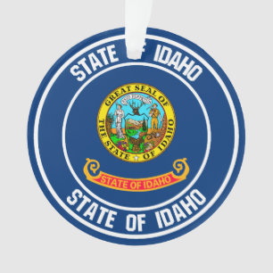 Idaho Round Emblem Ornament