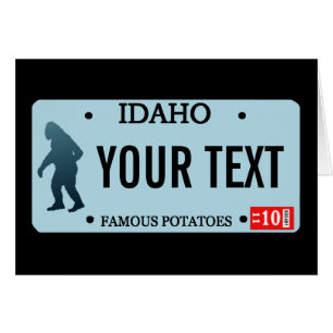 Idaho Sasquatch License Plate