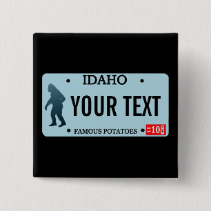 Idaho Sasquatch License Plate 15 Cm Square Badge