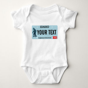 Idaho Sasquatch License Plate Baby Bodysuit