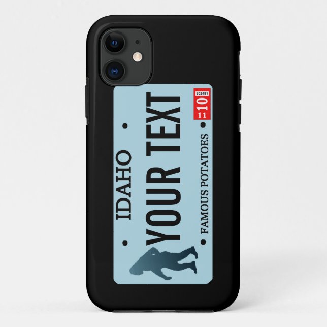 Idaho Sasquatch License Plate Case-Mate iPhone Case (Back)