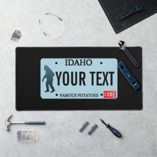 Idaho Sasquatch License Plate Desk Mat
