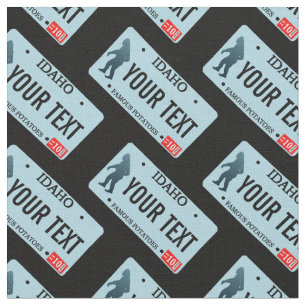 Idaho Sasquatch License Plate Fabric