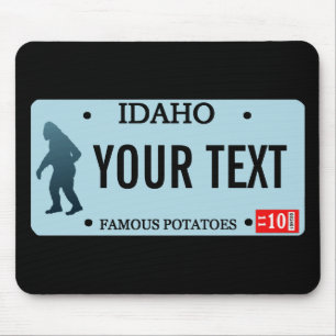 Idaho Sasquatch License Plate Mouse Mat