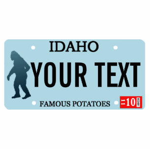 Idaho Sasquatch License Plate Photo Sculpture Magnet