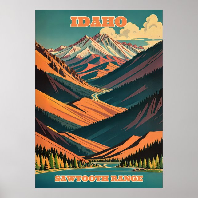Idaho Sawtooth range V03 Poster (Front)