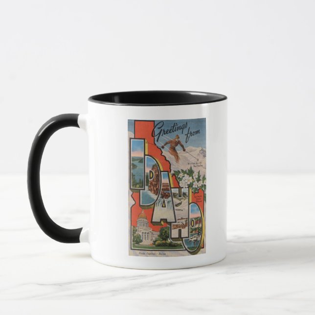 Idaho (Skiing)Large Letter ScenesIdaho Mug (Left)