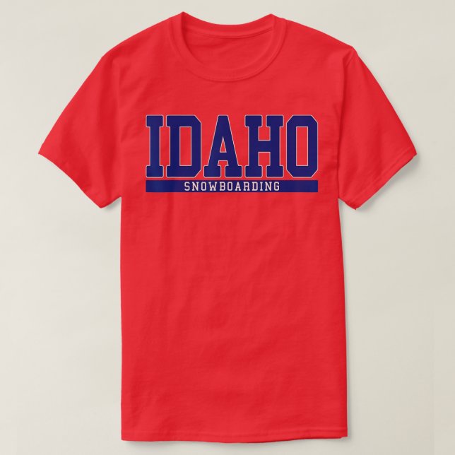 Idaho Snowboarding  T-Shirt (Design Front)