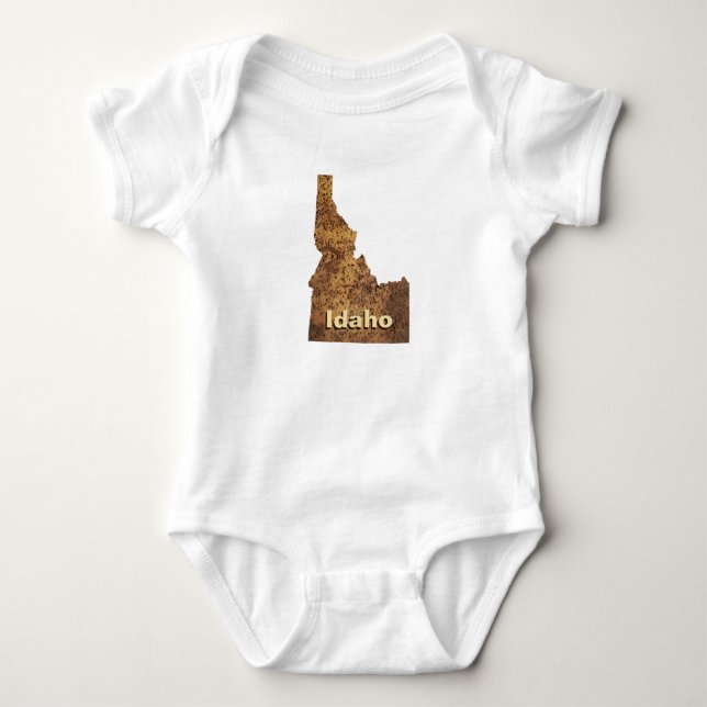 Idaho Spud Map Baby Bodysuit (Front)