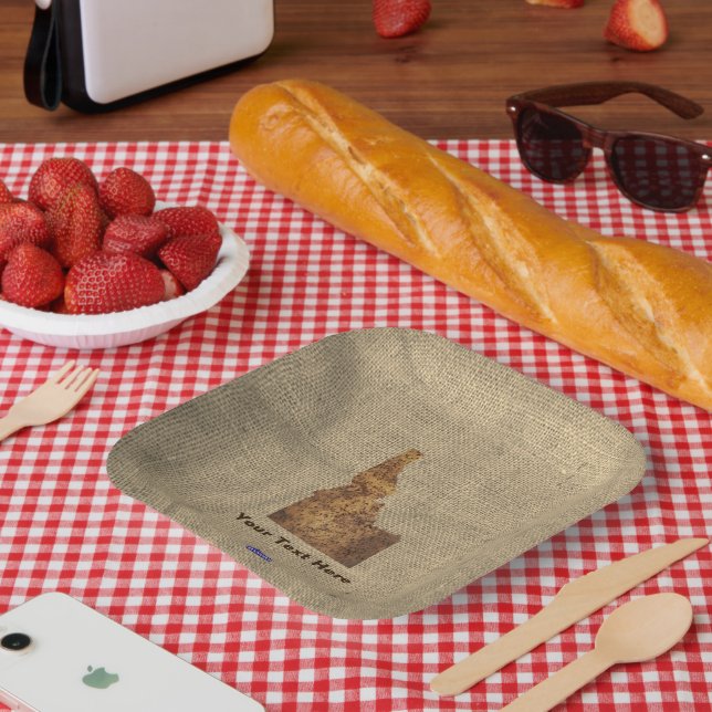 Idaho Spud Map Paper Plate (Picnic)