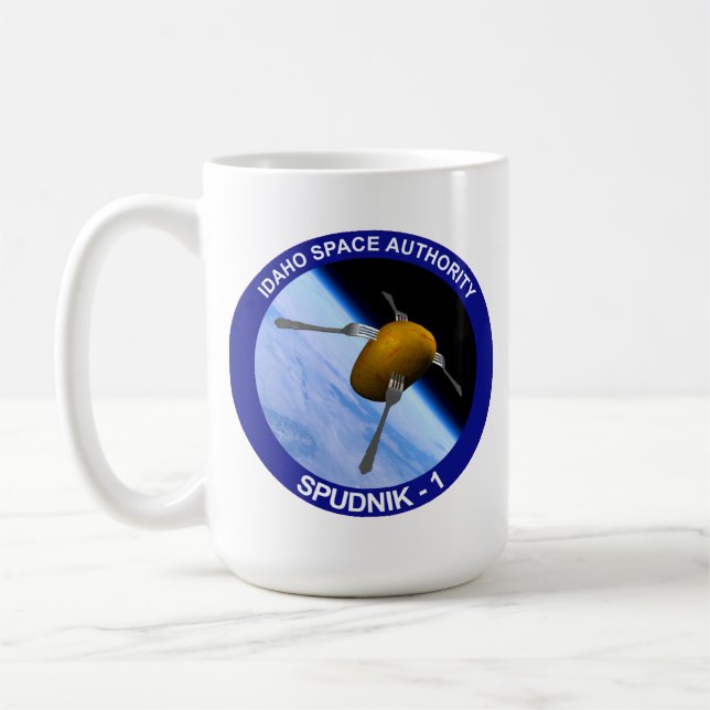 Idaho Spudnik Satellite Mission Patch Coffee Mug (Left)