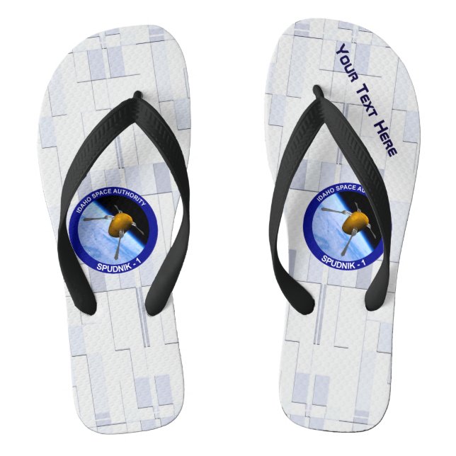 Idaho Spudnik Satellite Mission Patch Flip Flops (Footbed)