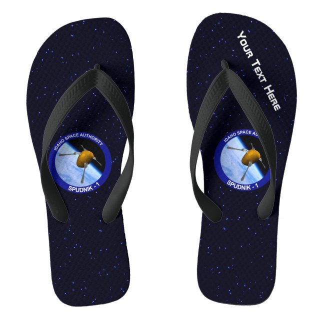 Idaho Spudnik Satellite Mission Patch Flip Flops (Footbed)