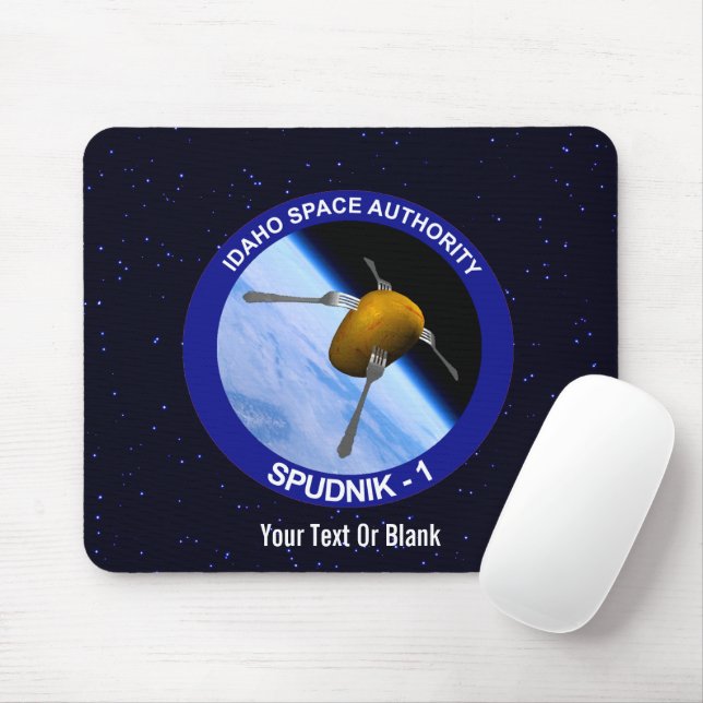 Idaho Spudnik Satellite Mission Patch Mouse Mat (With Mouse)
