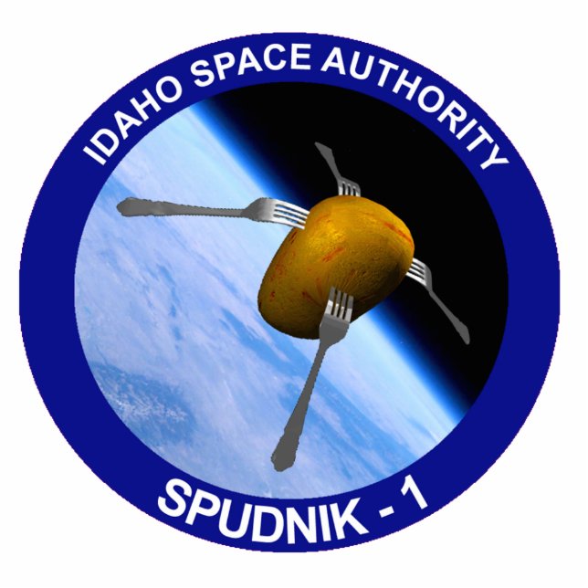 Idaho Spudnik Satellite Mission Patch Photo Sculpture Magnet (Front)