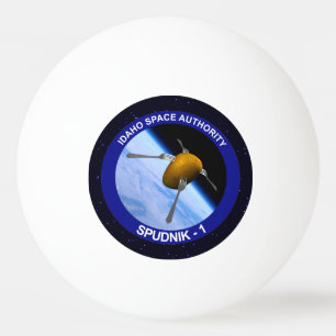 Idaho Spudnik Satellite Mission Patch Ping Pong Ball