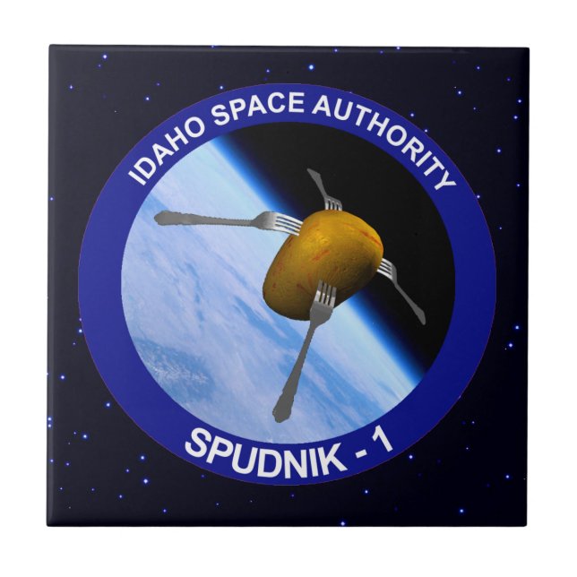 Idaho Spudnik Satellite Mission Patch Tile (Front)