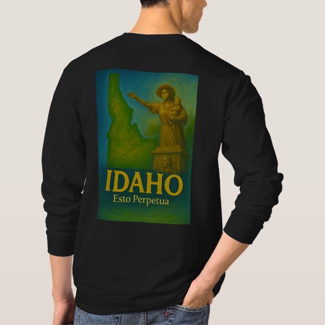 Idaho State Art T-Shirt - (Back)