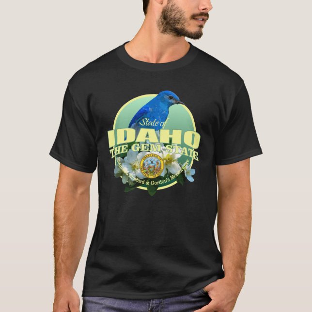 Idaho state bird flower Oversized T-Shirt (Front)