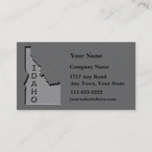 Idaho State Business card carved stone look
