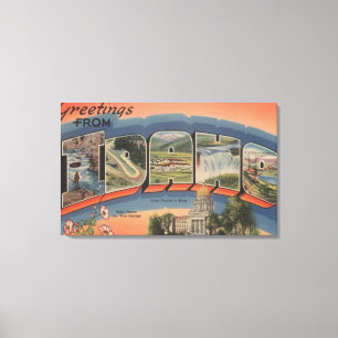 Idaho (State Capital/Flower) - Large Letter Canvas Print