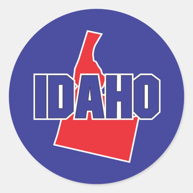 Idaho State Classic Round Sticker (Front)