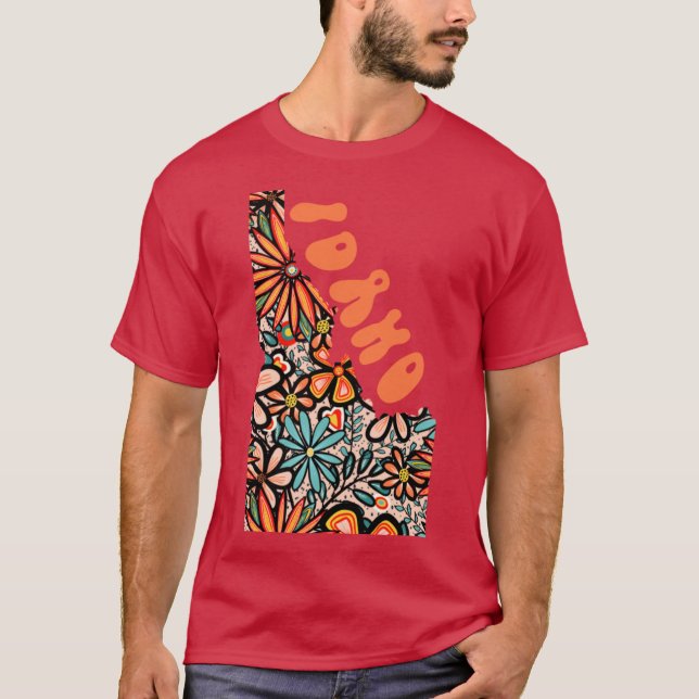 Idaho State Design Artist Designed Illustration Fe T-Shirt (Front)