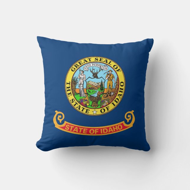 Idaho State Flag American MoJo Pillow (Front)