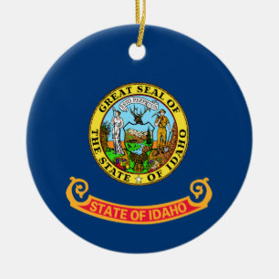 Idaho State Flag Ceramic Tree Decoration