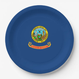 Idaho State Flag Design Decor Paper Plate