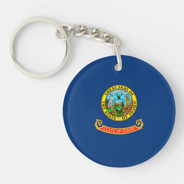 Idaho State Flag Design Key Ring (Front)