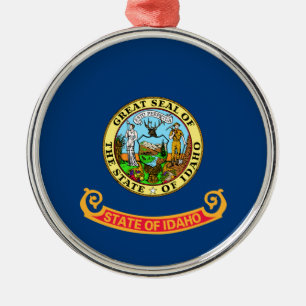 Idaho State Flag Metal Tree Decoration