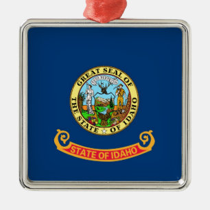 Idaho State Flag Metal Tree Decoration